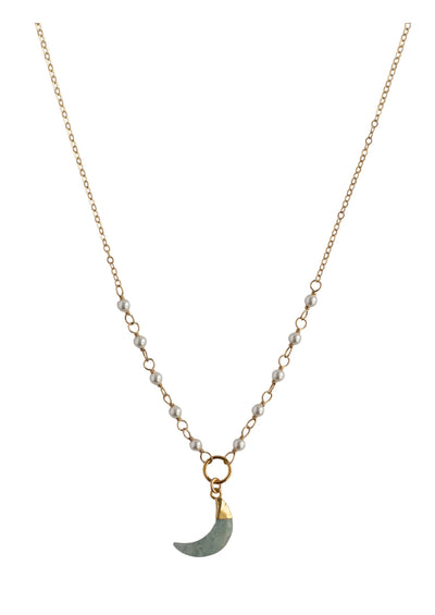 Luna Aquamarine Gold Necklace