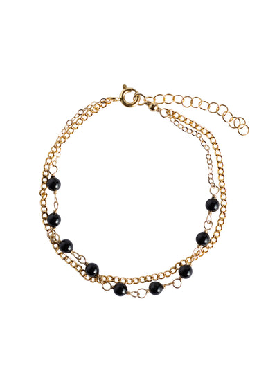 Jasmine Black Gold Bracelet