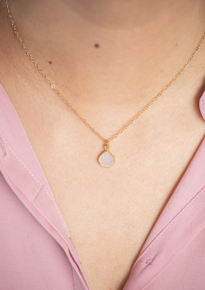 SALE Leandra Druzy Small or Medium Gold Necklace