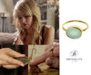 SALE Hampton Aqua Chalcedony Gold Ring *As Seen On The Bachelorette*