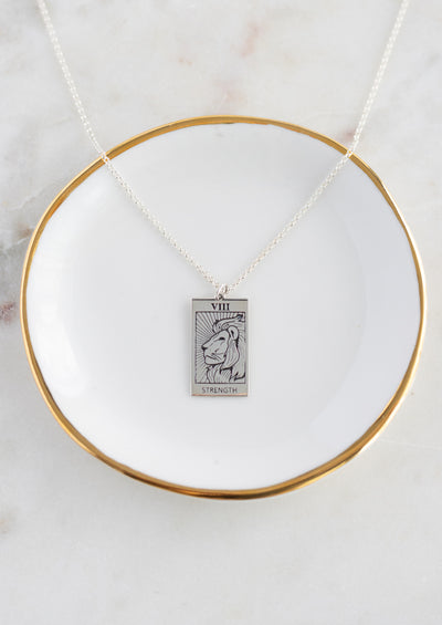 SALE Tarot Card Midi Silver Necklace