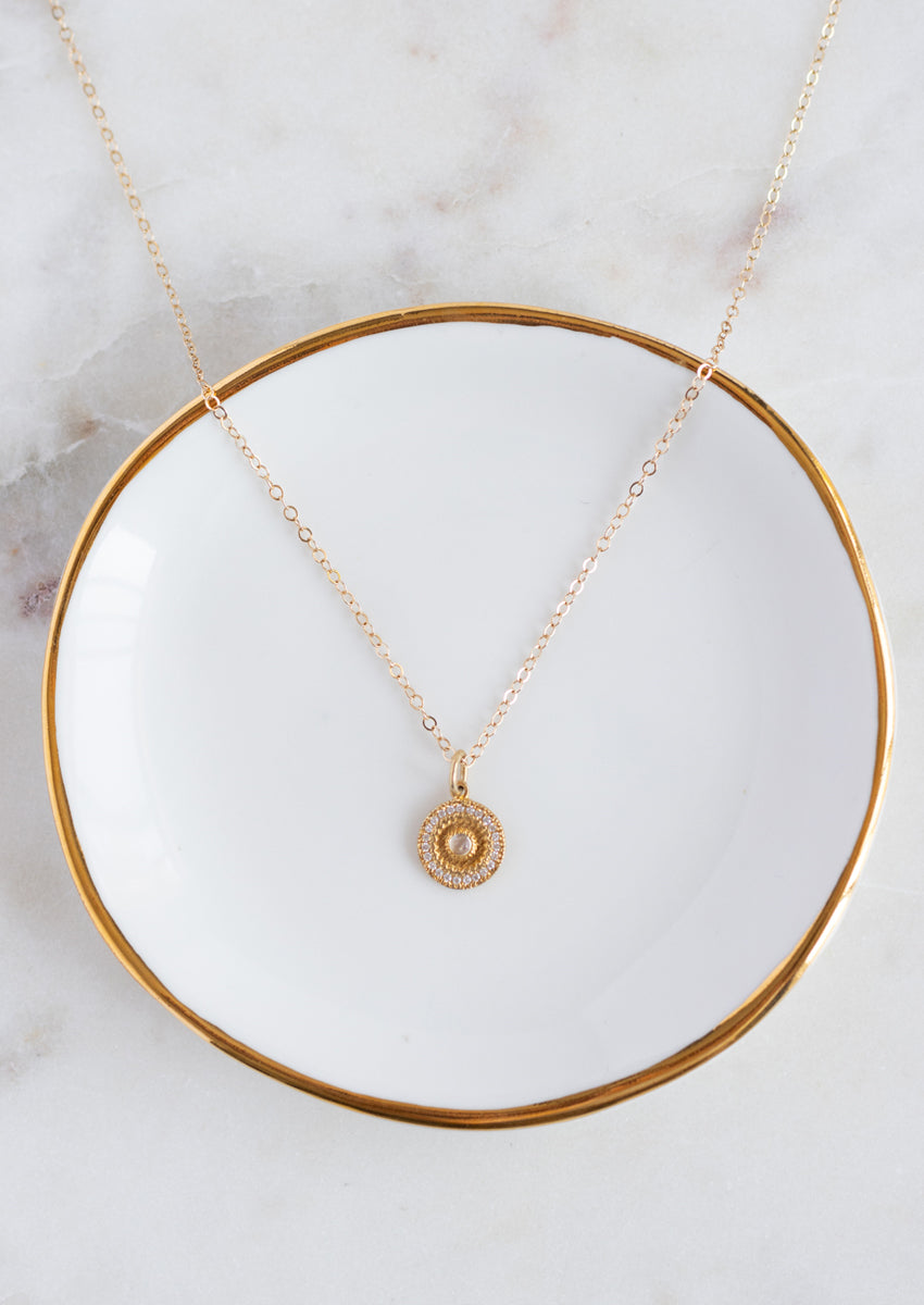SALE Dahlia Gold Necklace