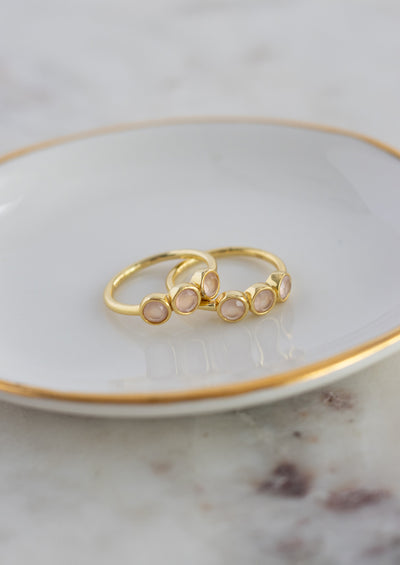 SALE Sharlene Rose Chalcedony Gold Ring