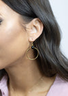 SALE Baja Black Onyx Gold Hoop Earrings *As Seen On This Is Us*