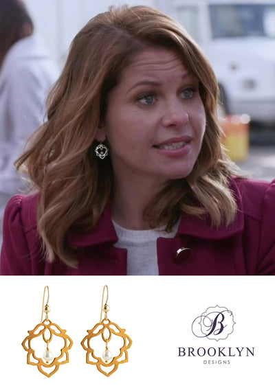 Elizabeth Gold Earrings * As Seen On Candace Cameron Bure and When Calls The Heart*