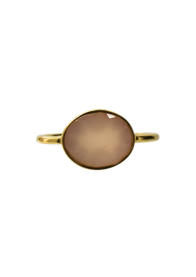 SALE Hampton Pink Chalcedony Gold Ring *As Seen On Candace Cameron Bure*
