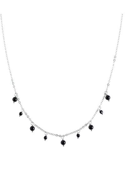 Jasmine Black Silver Necklace