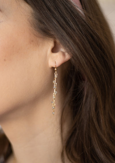 SALE Jordyn Labradorite Gold Earrings