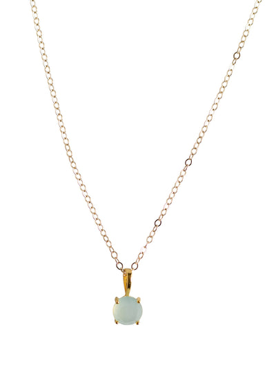 Landon Aqua Chalcedony Gold Necklace *As Seen On Candace Cameron Bure*