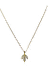Laurel Rainbow Moonstone Gold Necklace