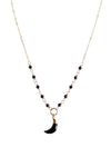 Luna Black Onyx Gold Necklace