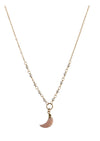 Luna Pink Opal Gold Necklace