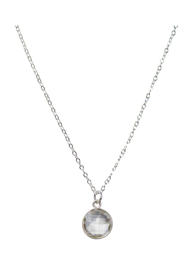 SALE Monica Crystal Quartz Silver Necklace *As Seen On Alison Sweeney*