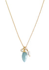 Izzy Aquamarine Gold Necklace