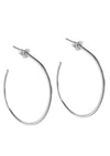 SALE Ramona Medium Silver Hoop Earrings