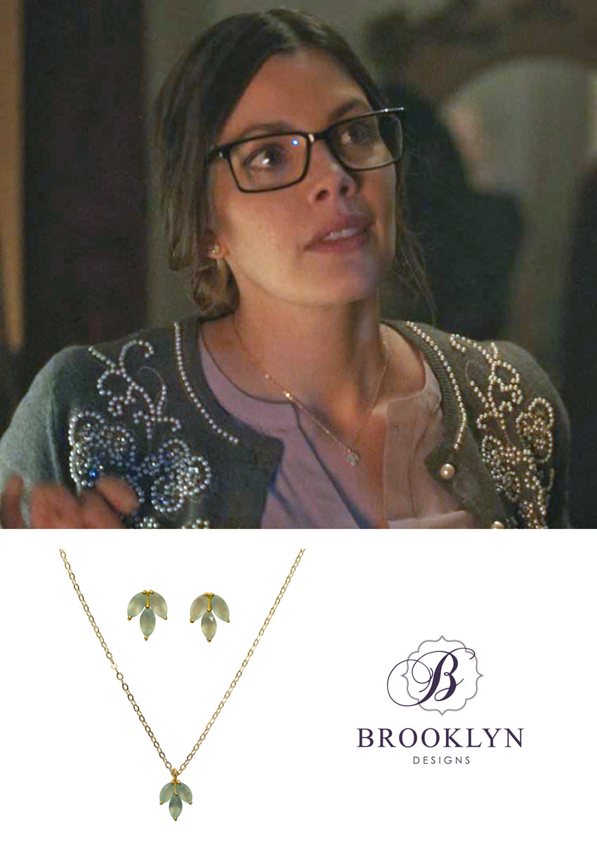 Laurel Aqua Chalcedony Gold Necklace *As Seen On Riverdale and Pascale Hutton*