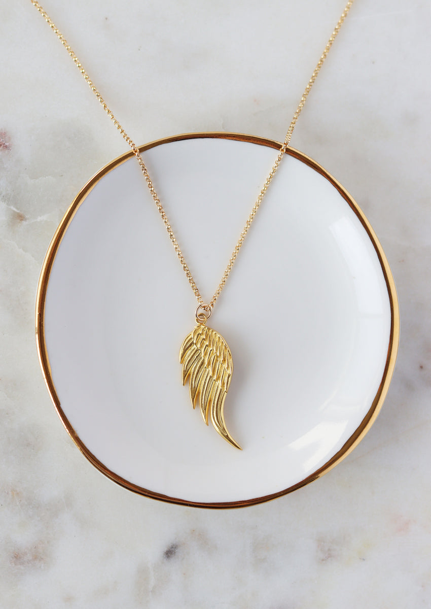SALE Angel Wing Gold Necklace