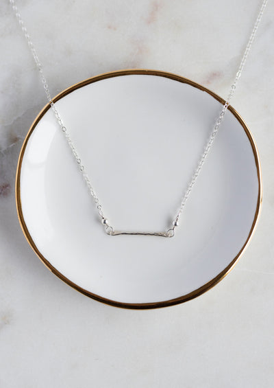 SALE Bar Silver Necklace *As Seen On Arrow*