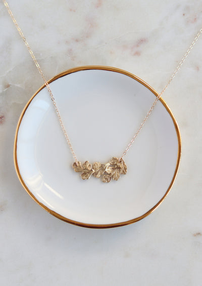 SALE Leaf Gold Necklace *As Seen On Hart of Dixie*