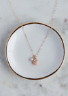 SALE Pink Opal Gold Necklace