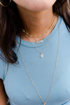 Soho Rose Chalcedony Gold Necklace *As Seen On The Bachelorette*